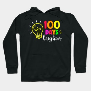 Happy 100th Day Of School 100 Days Brighter Girls Teacher Hoodie